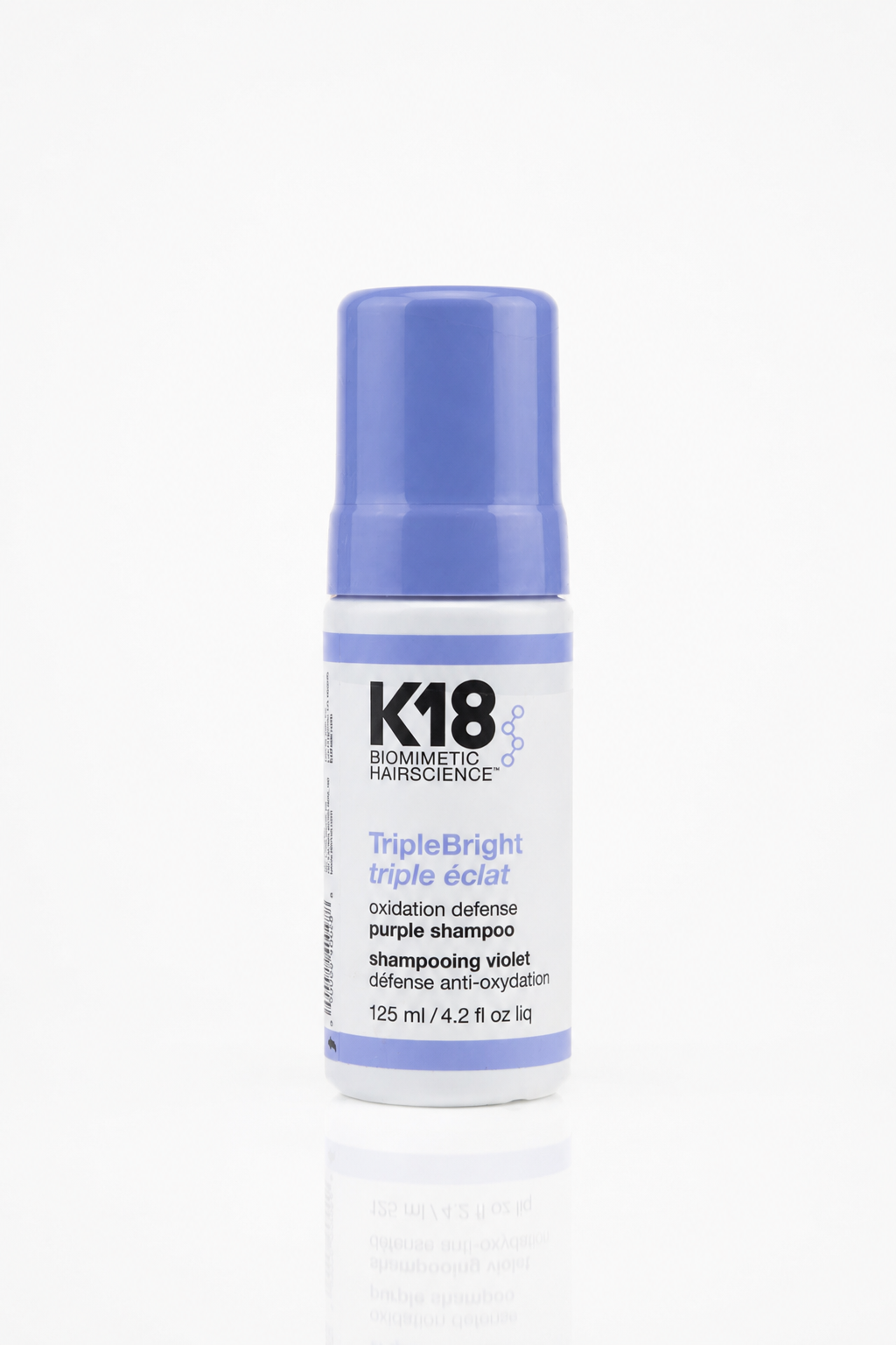 K18 TripleBright Purple Shampoo 125ml — neutraliseert gele tinten blond haar | HairLab23